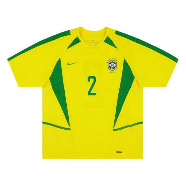 Camiseta Brasil 2002 talla niño 1ª equipación