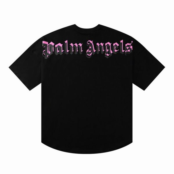 Camiseta Palm Angels Negra y Rosa