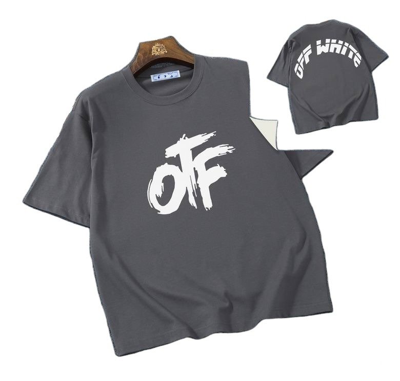 Camiseta Off-White Oversize Gris Oscuro