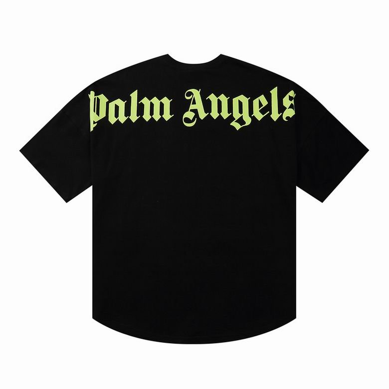 Camiseta Palm Angels Negra y Fluorescente