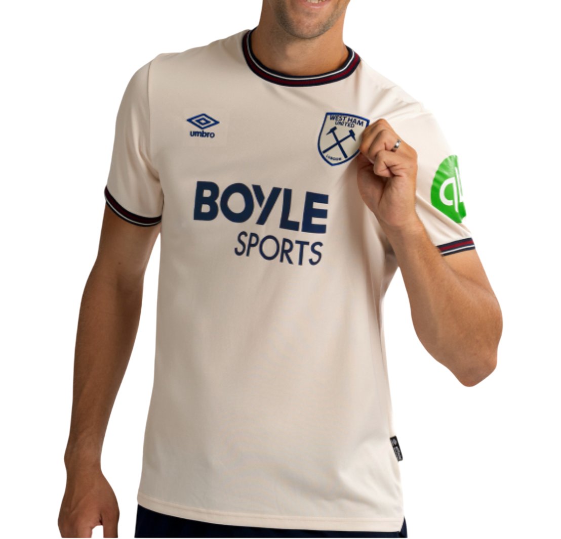 Camiseta West Ham 25/26 talla niño 2ª equipación