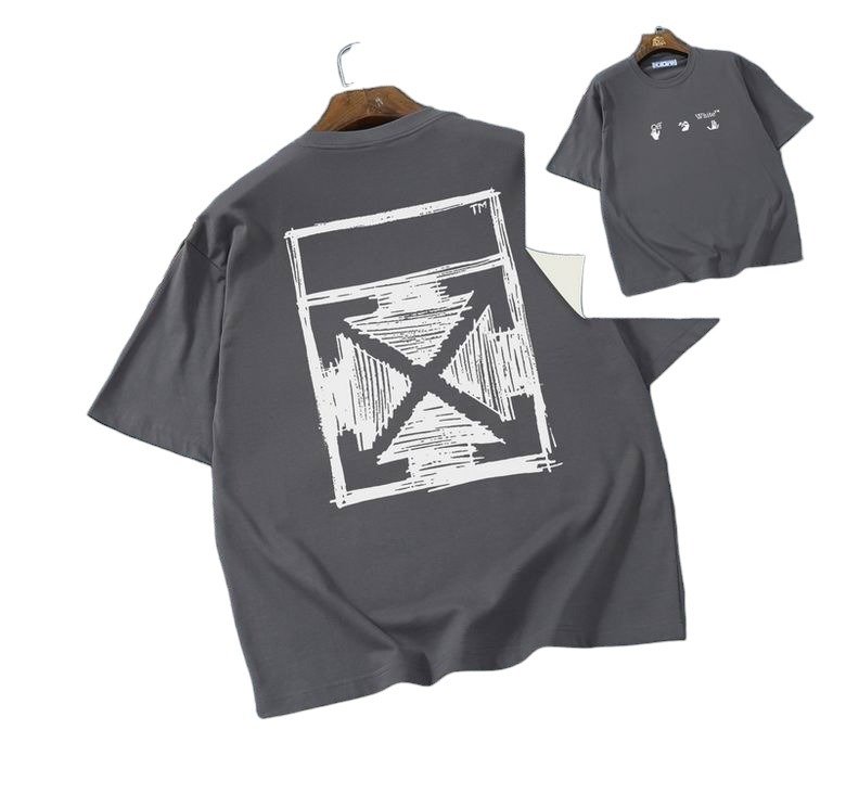 Camiseta Off-White Oversize Gris Oscuro