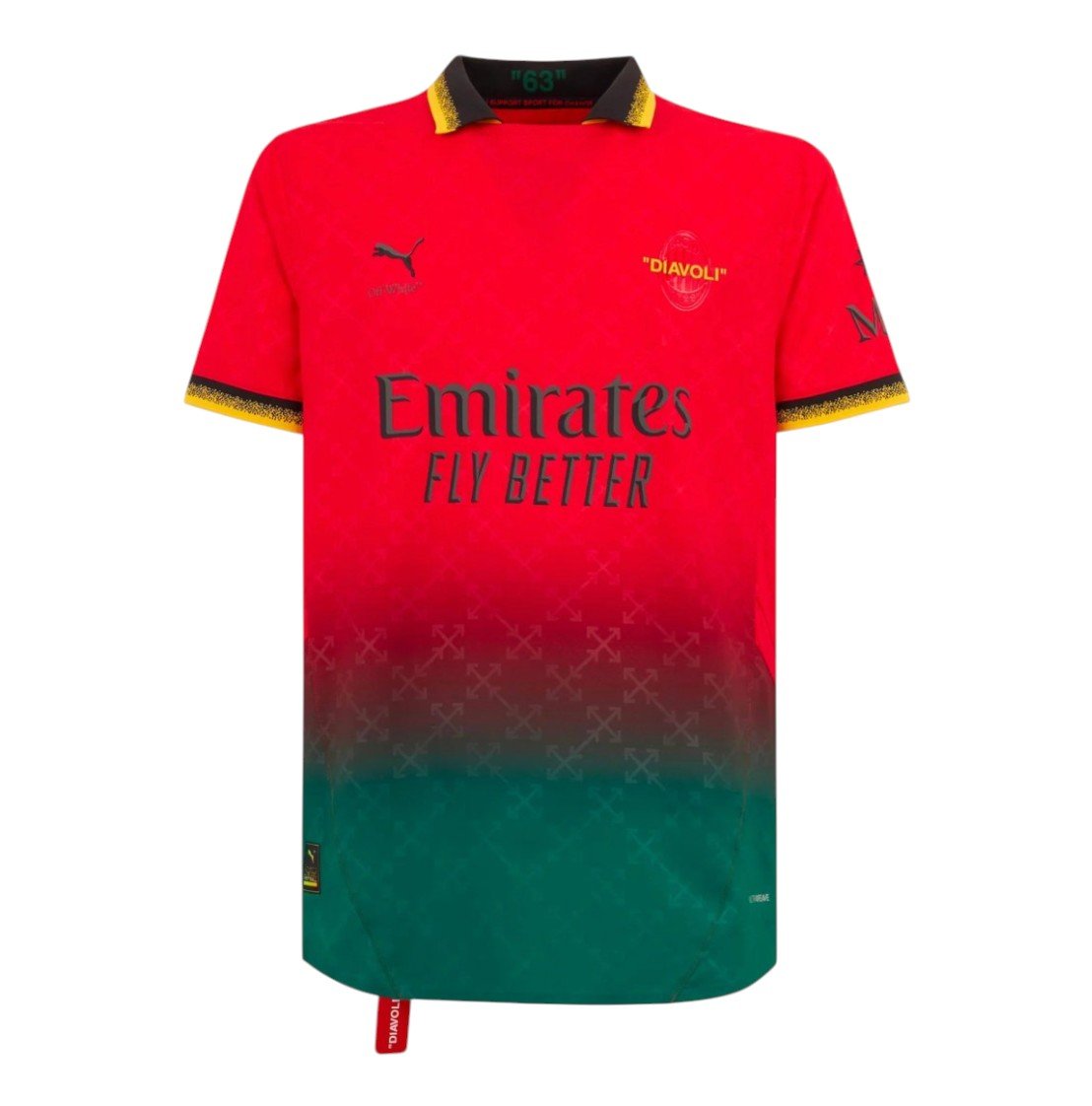 Camiseta AC Milan x OFF-White 24/25 equipación talla niño