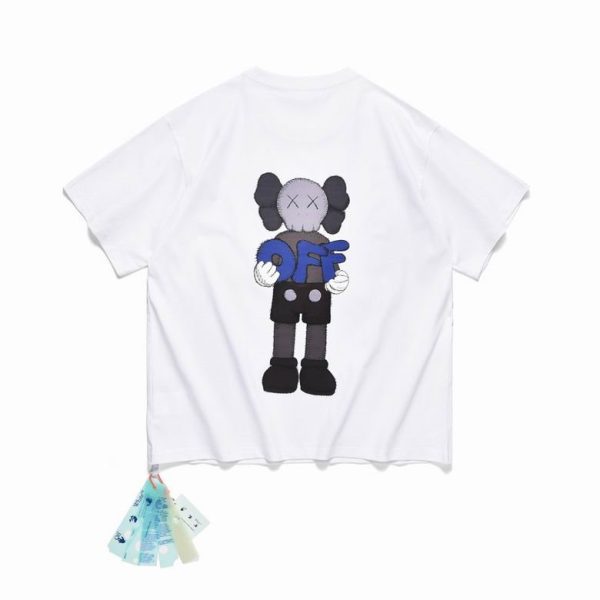 Camiseta Off-White x KAWS Oversize Blanca