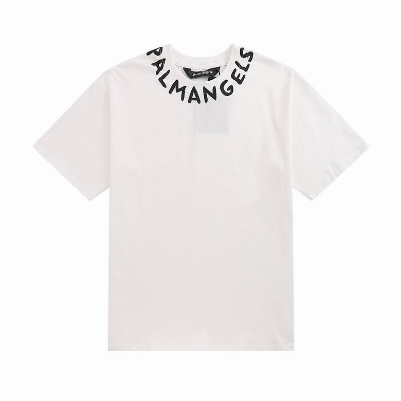Camiseta Palm Angels Blanca Cuello
