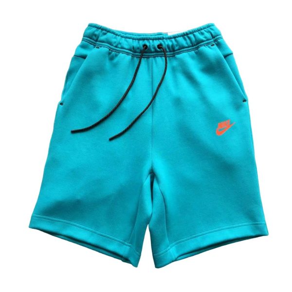 Pantalón Corto Nike Tech Fleece Azul y Naranja
