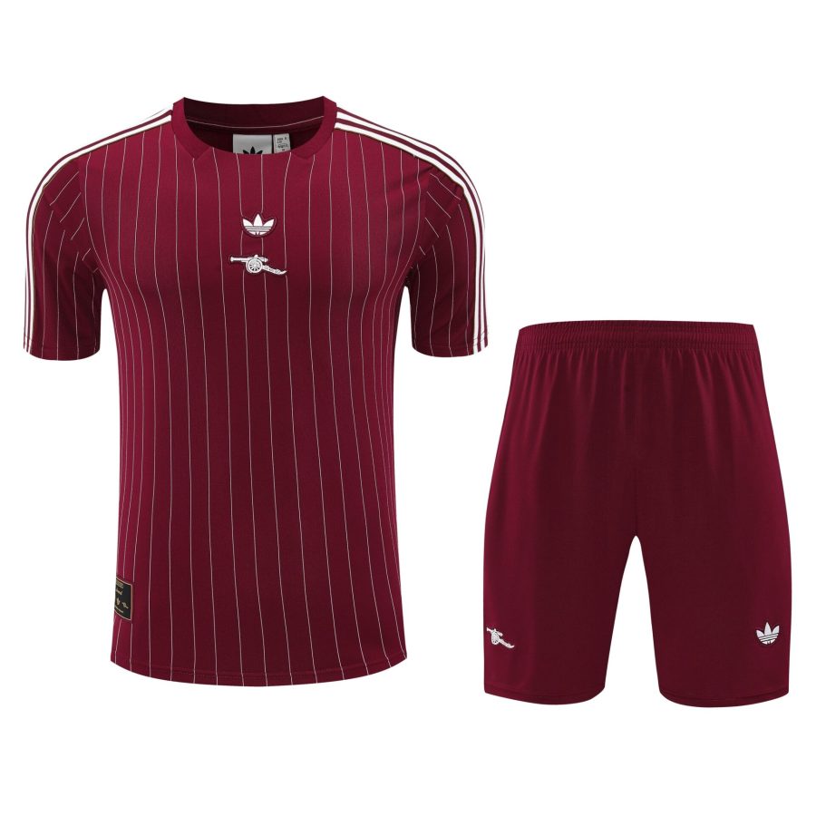 Conjunto de calentamiento Arsenal granate