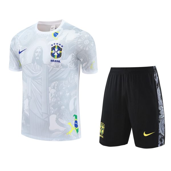 Conjunto de calentamiento Brasil Rio de Jaineiro blanco