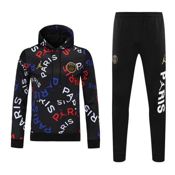 Conjunto manga larga PSG negro letras