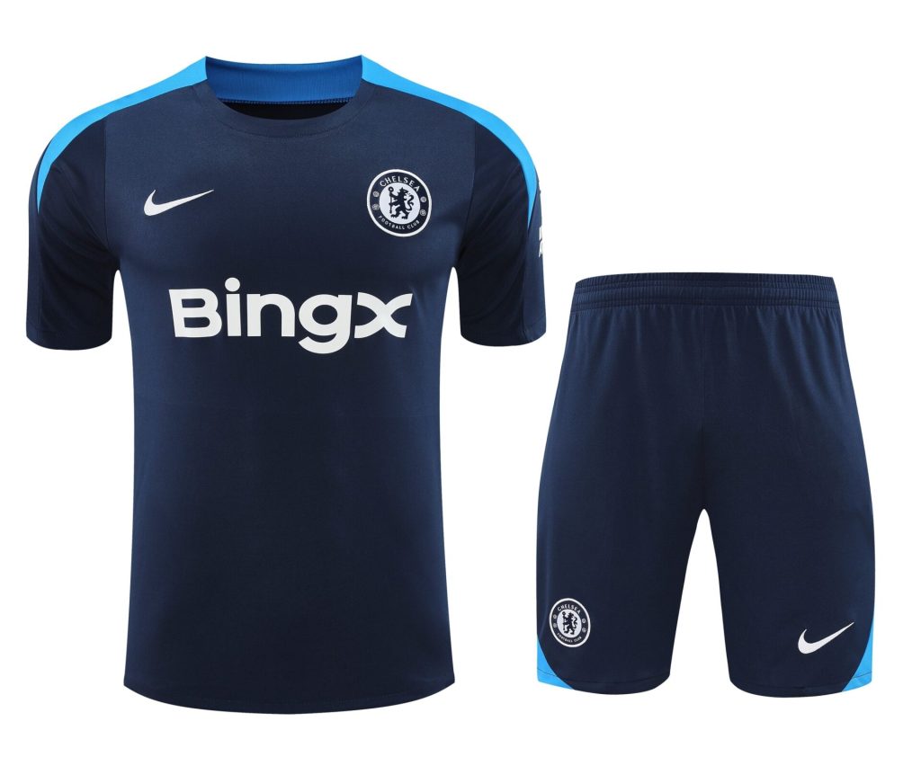 Conjunto de calentamiento Chelsea azul oscuro