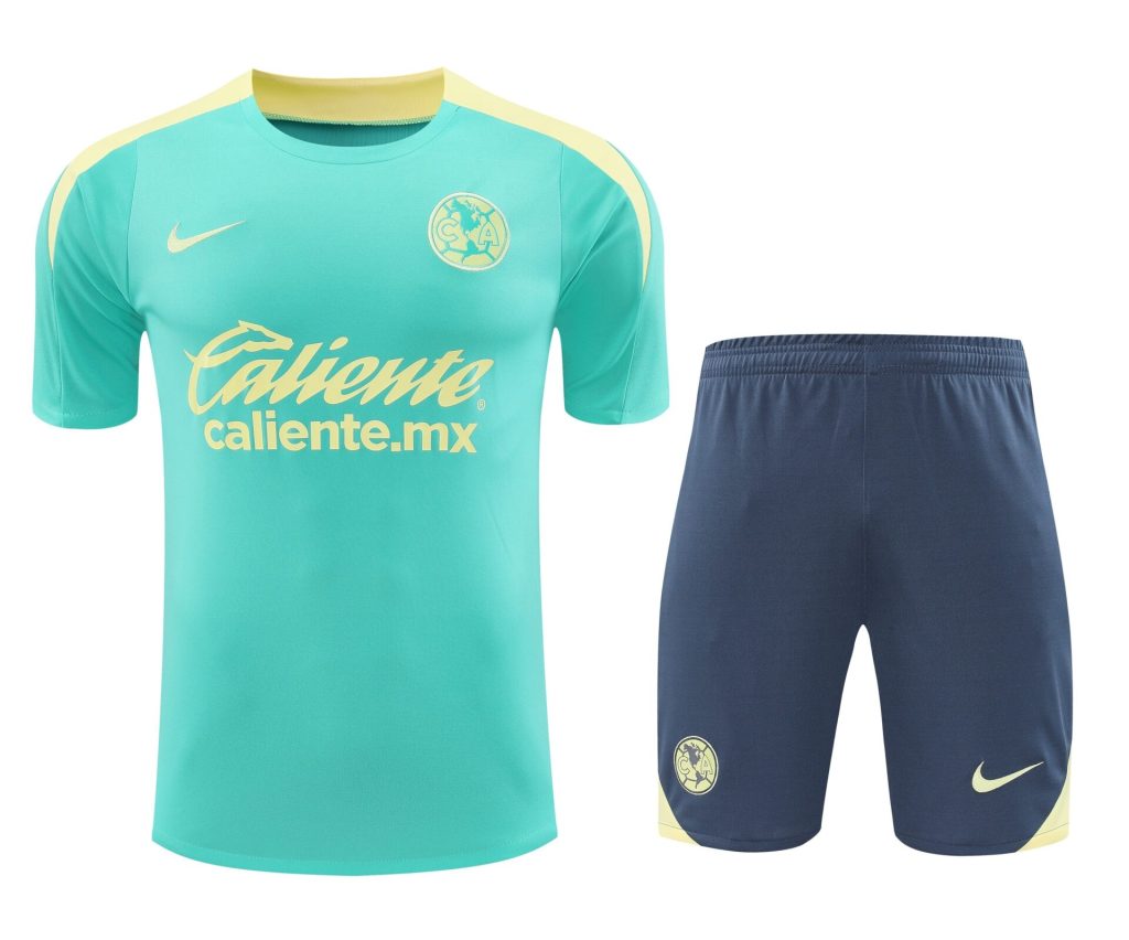 Conjunto de calentamiento Club América azul y amarillo