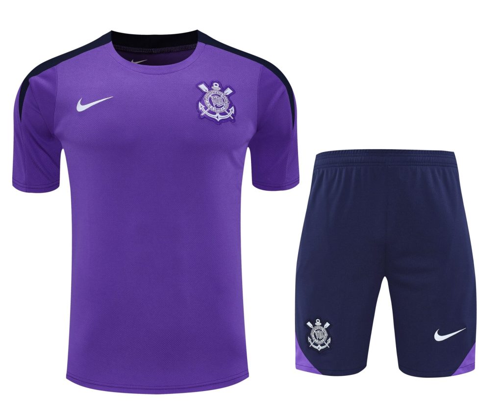 Conjunto de calentamiento Corinthians morado