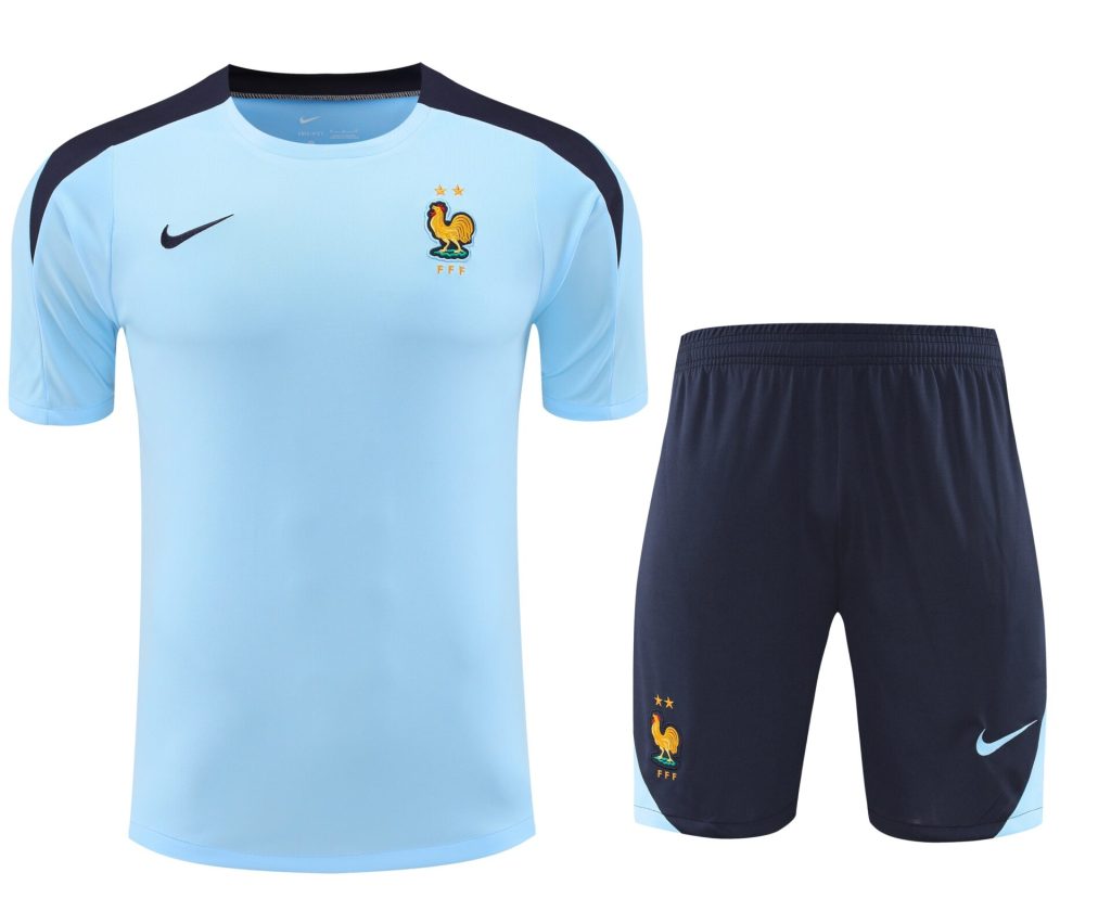 Conjunto de calentamiento Francia azul claro