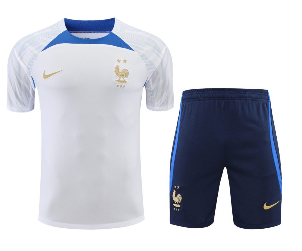 Conjunto de calentamiento Francia blanco