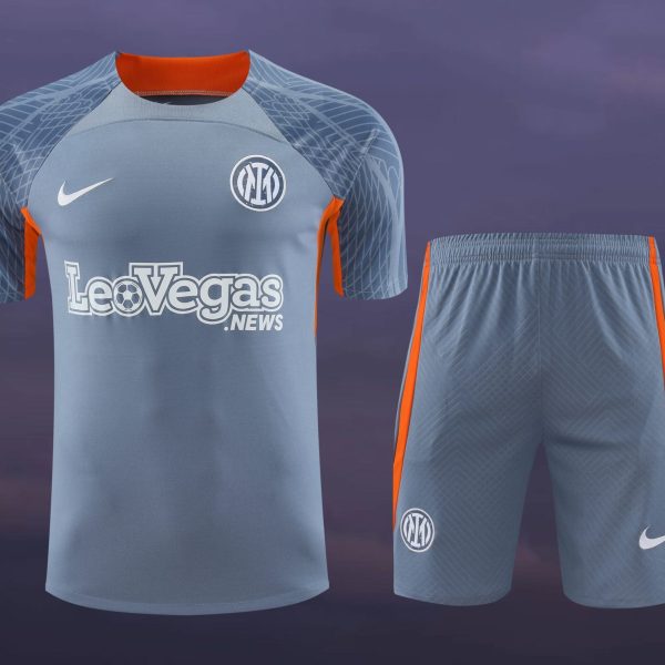 Conjunto de calentamiento Inter de Milán gris y naranja