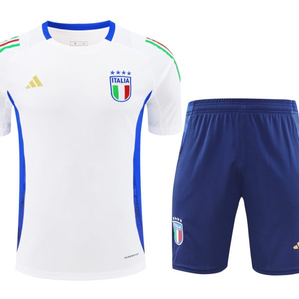 Conjunto de calentamiento Italia blanco