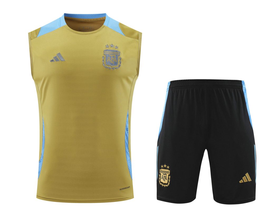 Conjunto tirantes Argentina oro