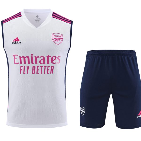 Conjunto tirantes Arsenal blanco y rosa