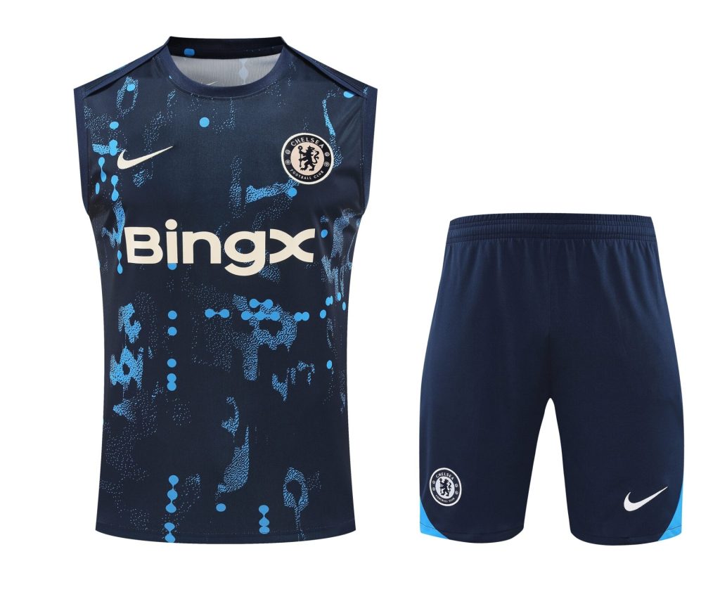 Conjunto tirantes Chelsea azul oscuro puntos