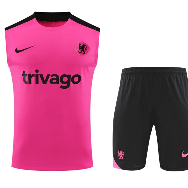 Conjunto tirantes Chelsea rosa y negro