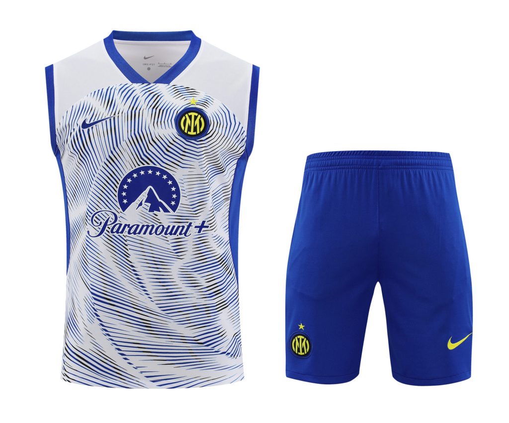 Conjunto tirantes Inter de Milán blanco y azul