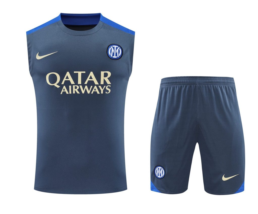 Conjunto tirantes Inter de Milán gris oscuro