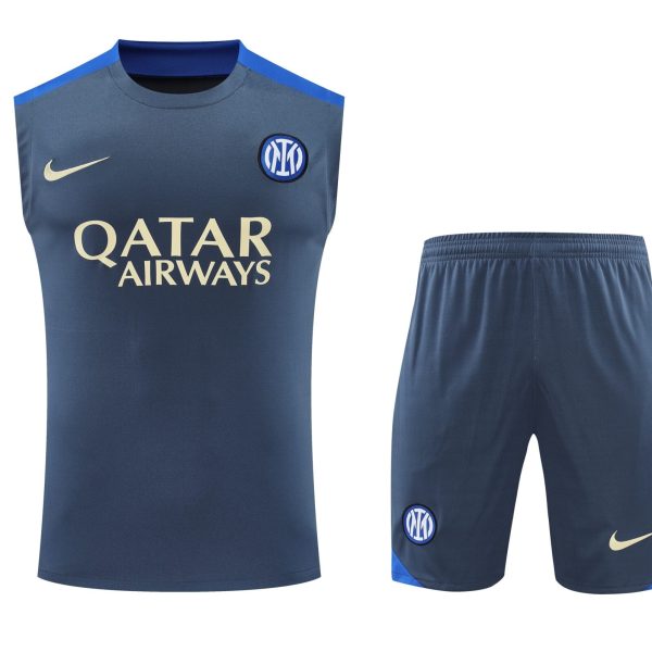 Conjunto tirantes Inter de Milán gris oscuro