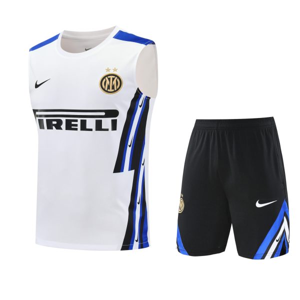 Conjunto tirantes Inter de Milán blanco rayas