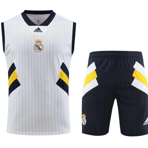 Conjunto tirantes Real Madrid blanco rayas