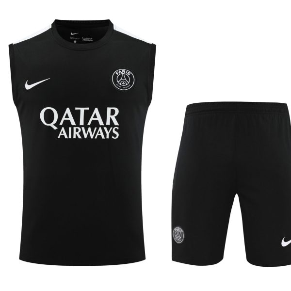 Conjunto tirantes PSG negro y blanco
