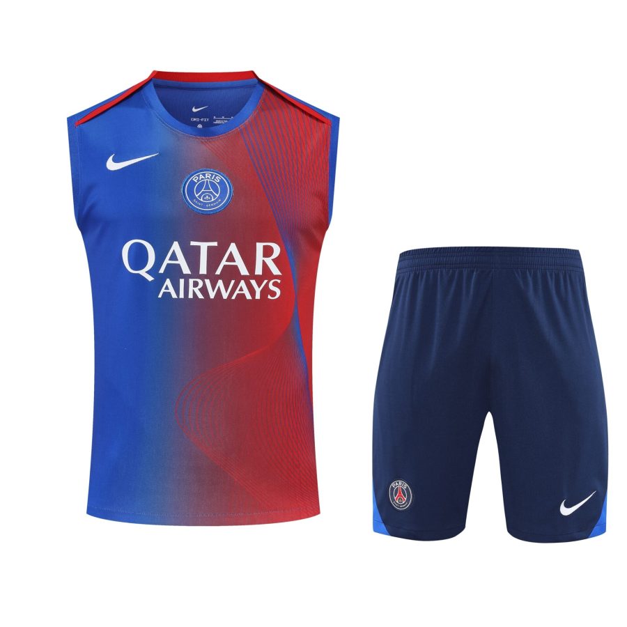 Conjunto tirantes PSG azul y rojo
