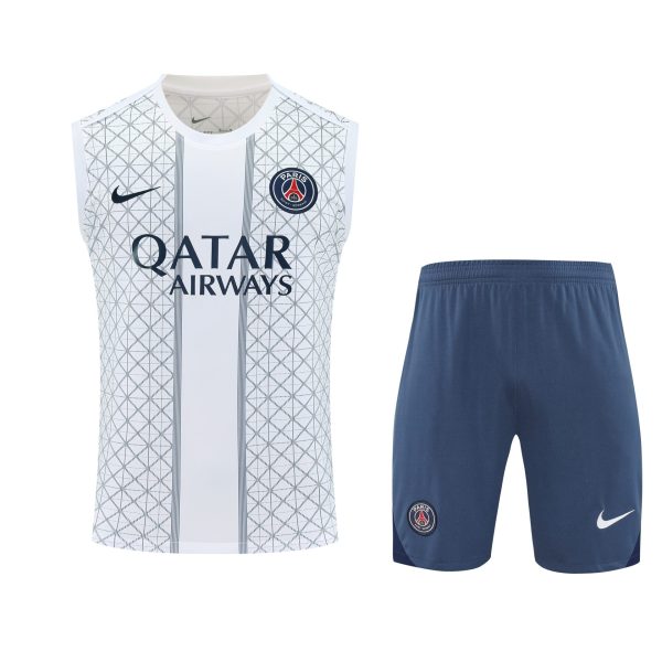 Conjunto tirantes PSG blanco malla