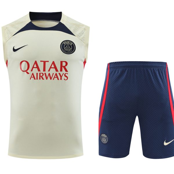 Conjunto tirantes PSG blanco y rojo