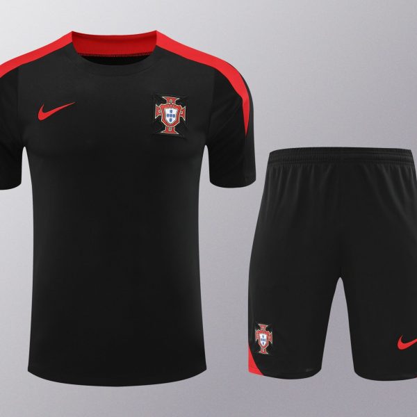 Conjunto de calentamiento Portugal negro