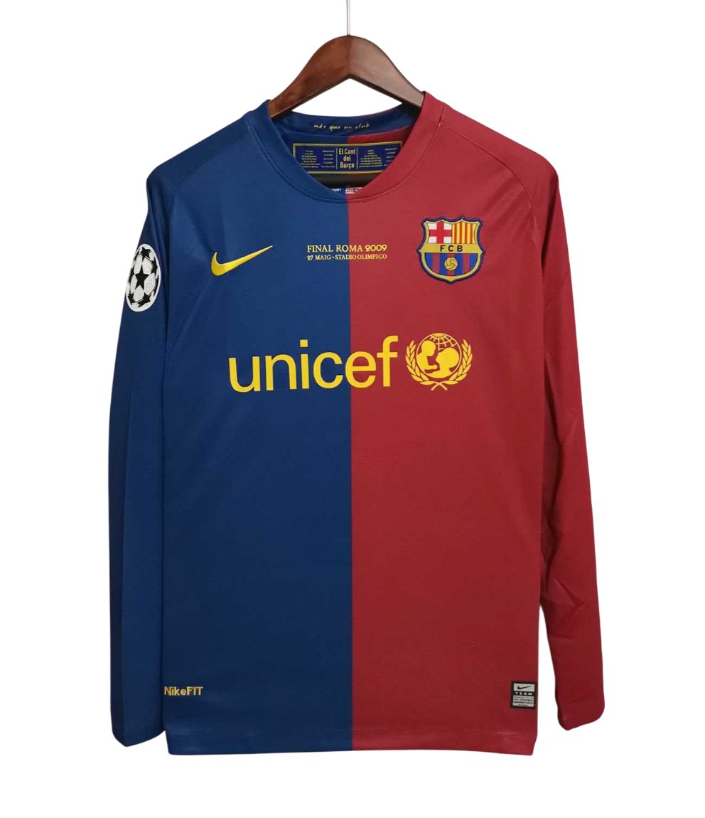 Camiseta retro FC Barcelona 08/09 1ª equipación - Edición Final Champions (Manga larga)