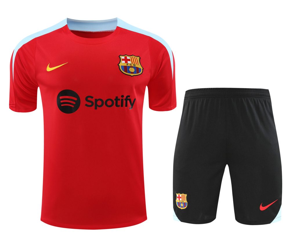 Conjunto de calentamiento FC Barcelona rojo