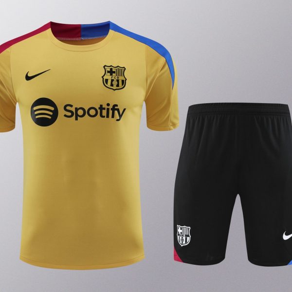 Conjunto de calentamiento FC Barcelona oro