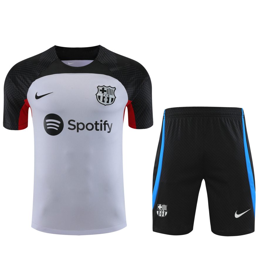 Conjunto de calentamiento FC Barcelona gris claro