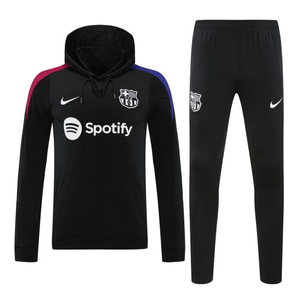 Conjunto manga larga FC Barcelona negro