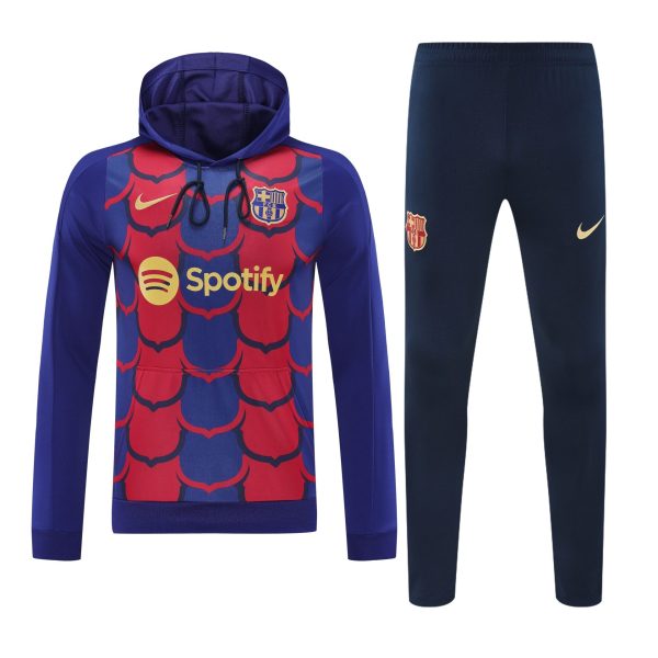 Conjunto manga larga FC Barcelona azul y rojo escudos