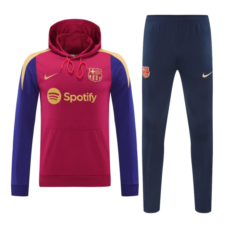 Conjunto manga larga FC Barcelona rojo manga azul