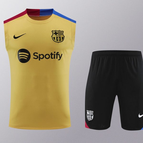 Conjunto tirantes FC Barcelona oro